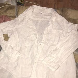 White Dressy button up shirt